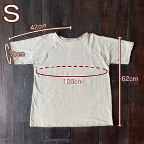 【ヘンプコットン ラグランＴシャツ・ユニセックス S/L ・生成り】