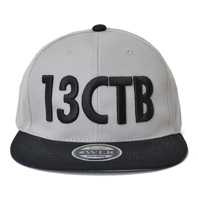 cap002GRAY-13CTB/W-Line Rugby ベースボールキャップ グレー 平ツ