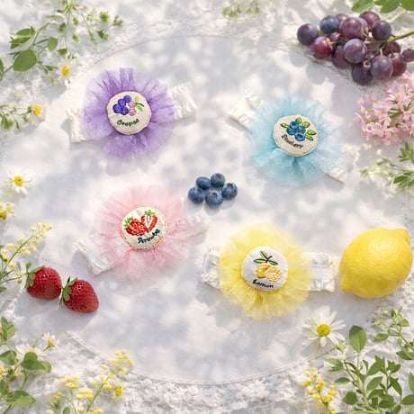 フルーツロゼット🍓ストレッチチョーカー／10本
