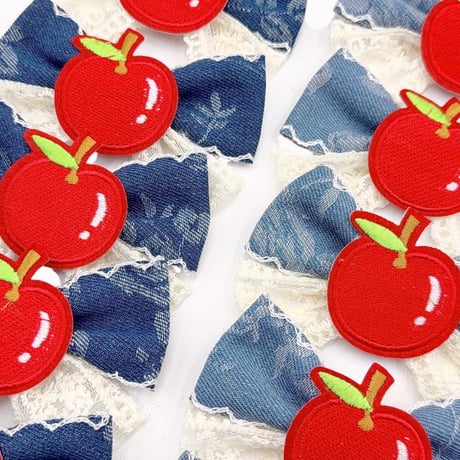 アップル＆デニム🍎ストレッチチョーカー／10本