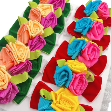 Rose🌹ベルベットリボンストレッチチョーカー／10本