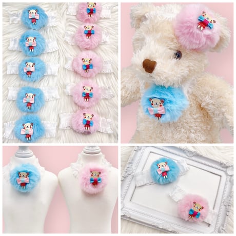 ぽんぽんベア🧸ストレッチチョーカー／10本