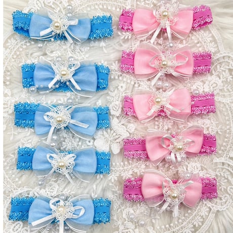 ロマンチックリボン🎀ストレッチチョーカー／10本