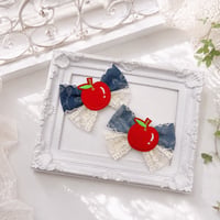 アップル＆デニム🍎ストレッチチョーカー／10本