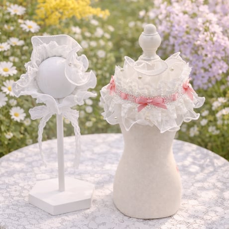 エンジェルレース🎀ヘッドドレス＆チョーカー兼用タイプ✨  ブルーorピンク