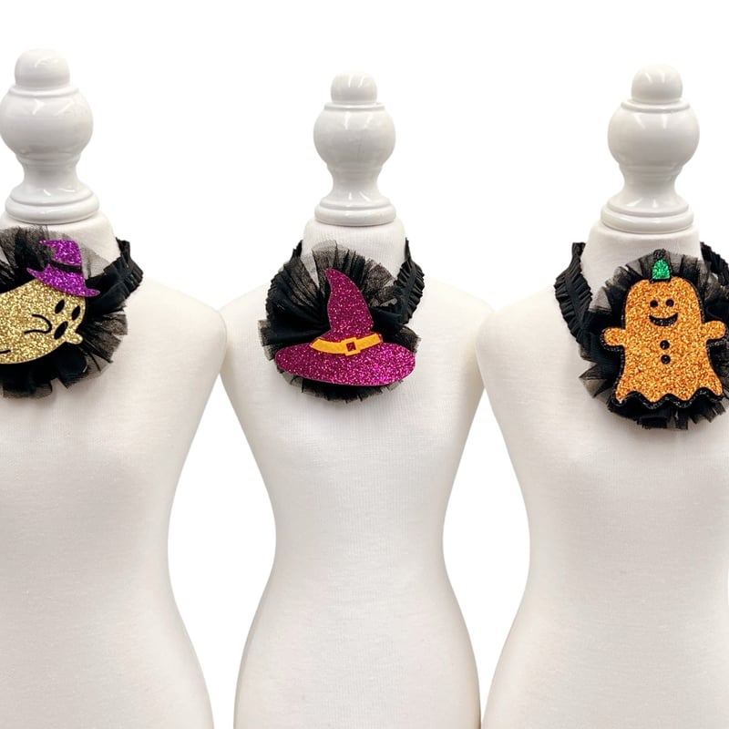 ꧁ハロウィンチュールチョーカー12本꧂トリミング仕上げ♡即納可能24時間発送 ハロウィンチュールチョーカー12本꧂トリミング仕上げ♡即納可能