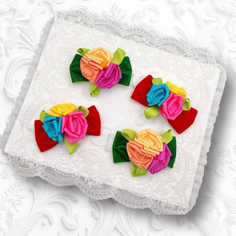 Rose🌹ベルベットリボンストレッチチョーカー／10本