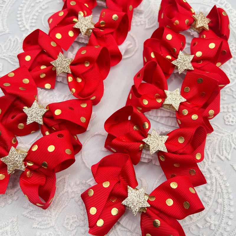 ドットリボン☆ストレッチチョーカー／10本 | crazy for WAN