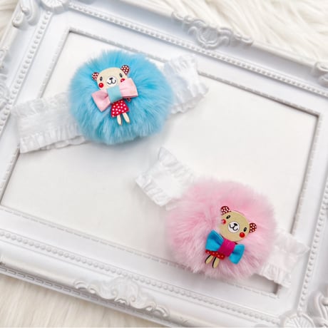 ぽんぽんベア🧸ストレッチチョーカー／10本