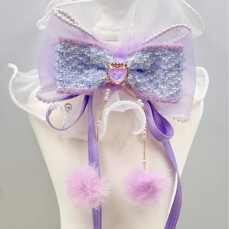 撮影用チョーカー／ラベンダー💜ベルサイユリボン   ※リボンタイプ