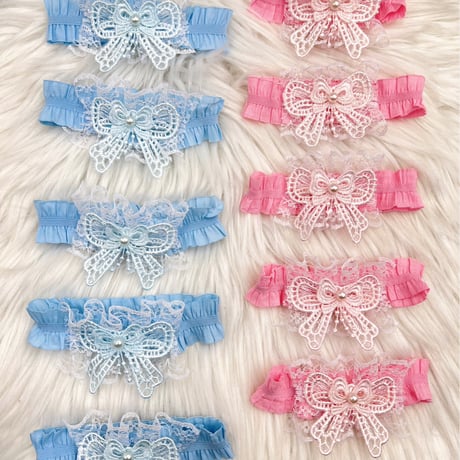 フリルリボン🎀ストレッチチョーカー／10本