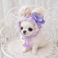 cfW🧸くま耳バブーシュカ／紫陽花