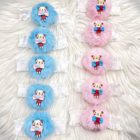 ぽんぽんベア🧸ストレッチチョーカー／10本