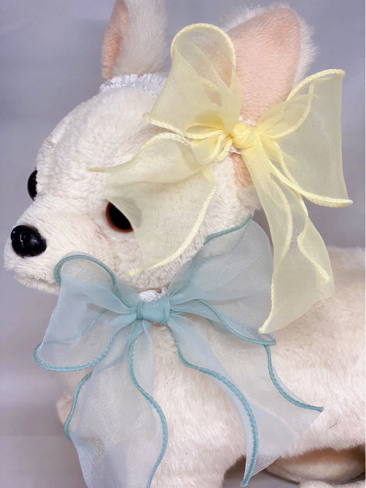 109.チェックリボン&わんこのチョーカー　20本 109.チェックリボン&わんこのチョーカー20本