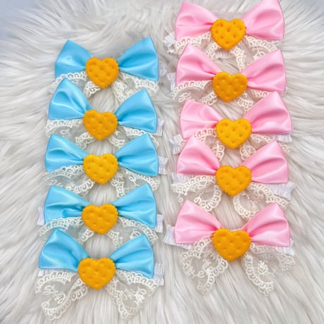 ビスケットリボン💝ストレッチチョーカー／10本