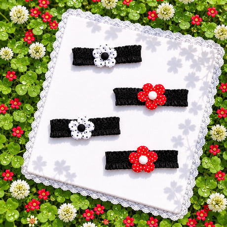 ドットフラワー🌼ストレッチチョーカー／10本
