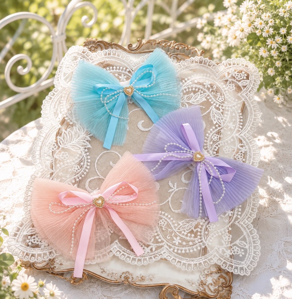 シフォンリボン🎀ストレッチチョーカー／10本 | crazy for WAN