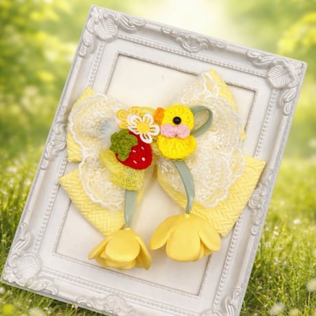 撮影用チョーカー／ぴよぴよ🐤リボンチョーカー