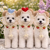 cfW🧸くま耳バブーシュカ￼ ／くま耳ハート