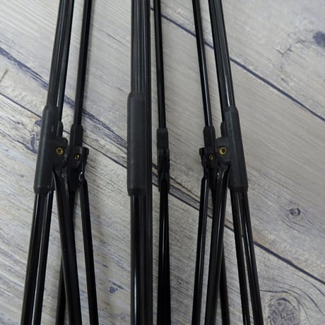 傘骨　長傘用61.5cm×8本　　中棒アルミブラック　8㎜　BK骨　突なし