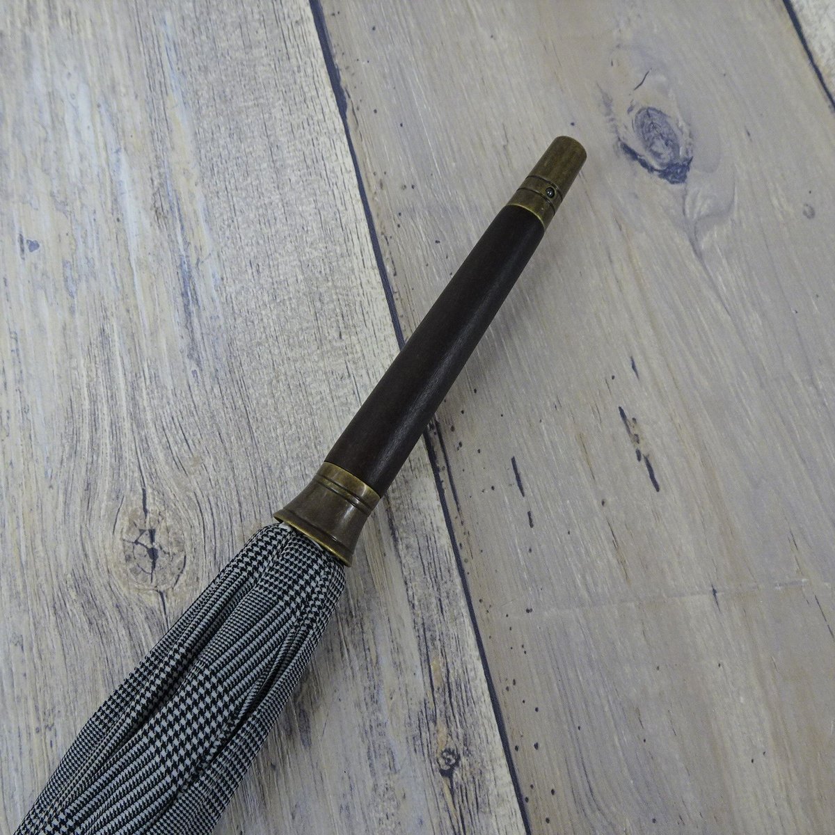 傘用石突 木製 真鍮金具付き ダークブラウン | RAGTIME UMBRELLA WEB