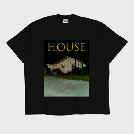 ER-04/ HOUSE (家) T-SHIRT / BLACK