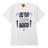 USE YOUR IMAGINATION T-SHIRT/ WHITE