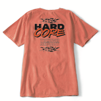 HARDCORE TECHNO REPORT T-SHIRT/ CORAL