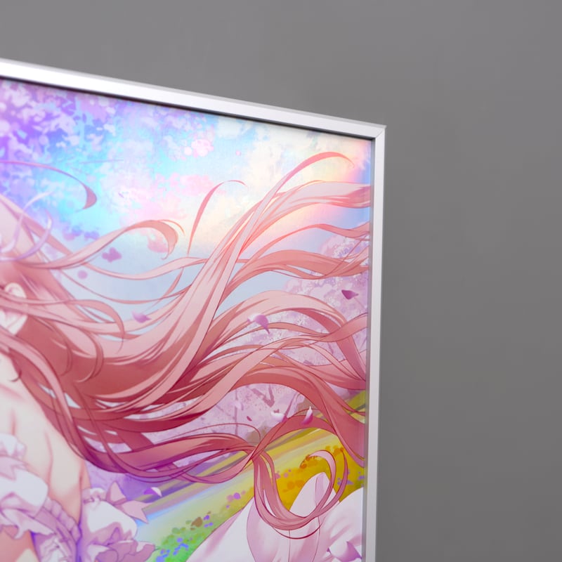 オーロラアート / ホログラフィック印刷 A3サイズ 「花風に舞う