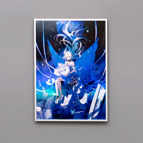 オーロラアート / ホログラフィック印刷　A3サイズ  「星の産声」 【久賀フーナ原画コレクション】