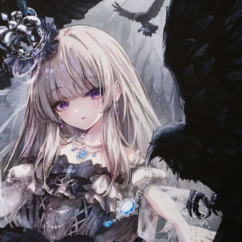 RGB Canvas Xi F4 「カラス達のプレゼント」 【MISSILE228原画コレクシ