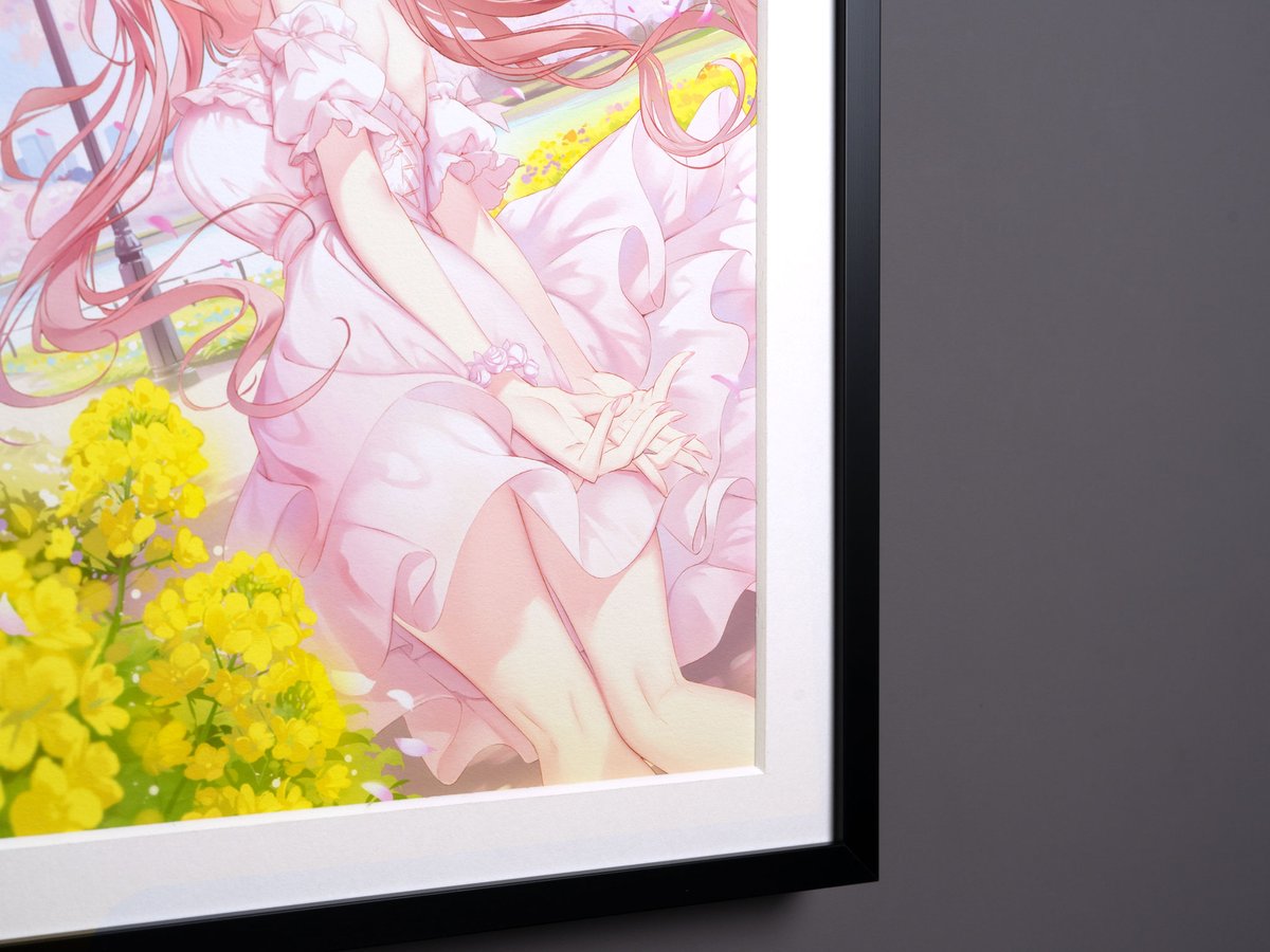 複製原画 / ILFORD社認定RGBジークレー印刷 A4サイズ 「花風に舞う