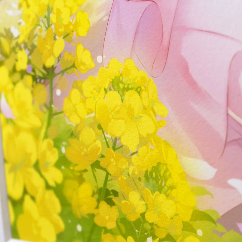 複製原画 / ILFORD社認定RGBジークレー印刷 A4サイズ 「花風に舞う