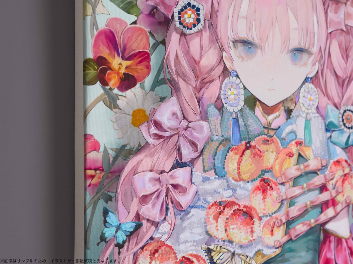 ハンドラ キャンバスアート X CANVAS / RGBキャンバスアート 「PINK」 F4サイズ 【夜汽車