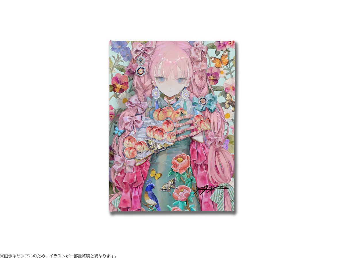 X CANVAS / RGBキャンバスアート 「PINK」 F4サイズ 【夜汽車