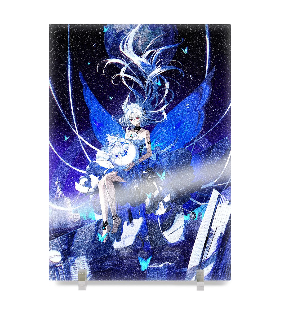 ミラーアクリルボード A4サイズ 「星の産声」 【久賀フーナ原画