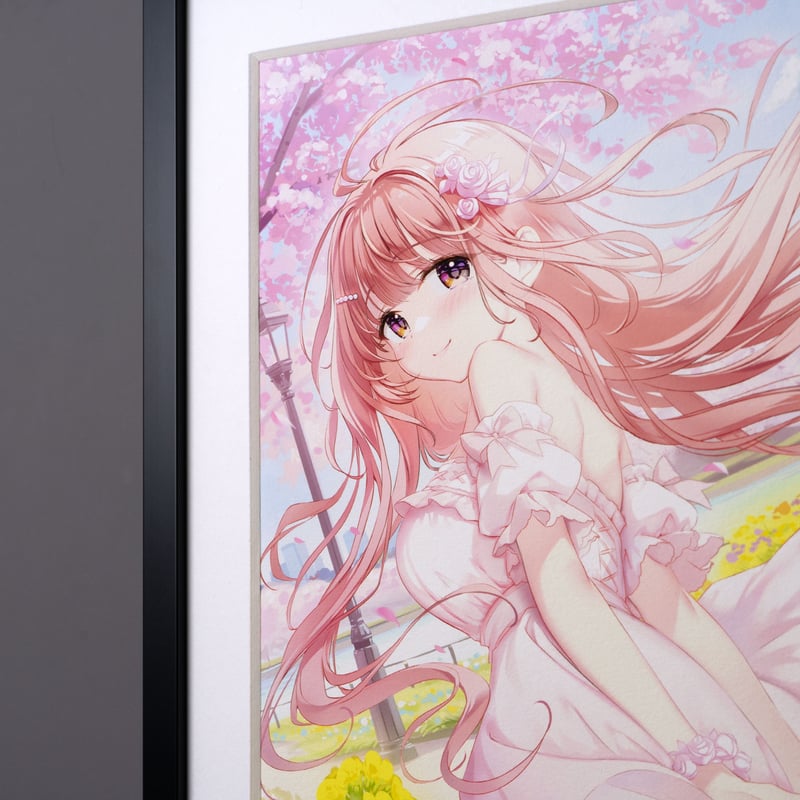 複製原画 / ILFORD社認定RGBジークレー印刷 A4サイズ 「花風に舞う