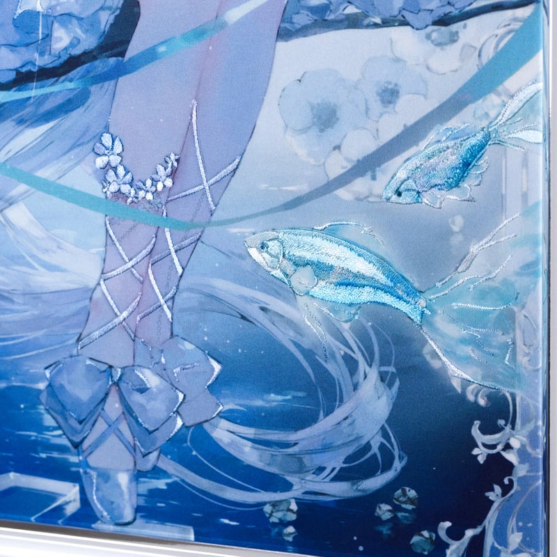 王様の休日】猫 A4サイズ ガラスアート（アクリル版） 額装付き