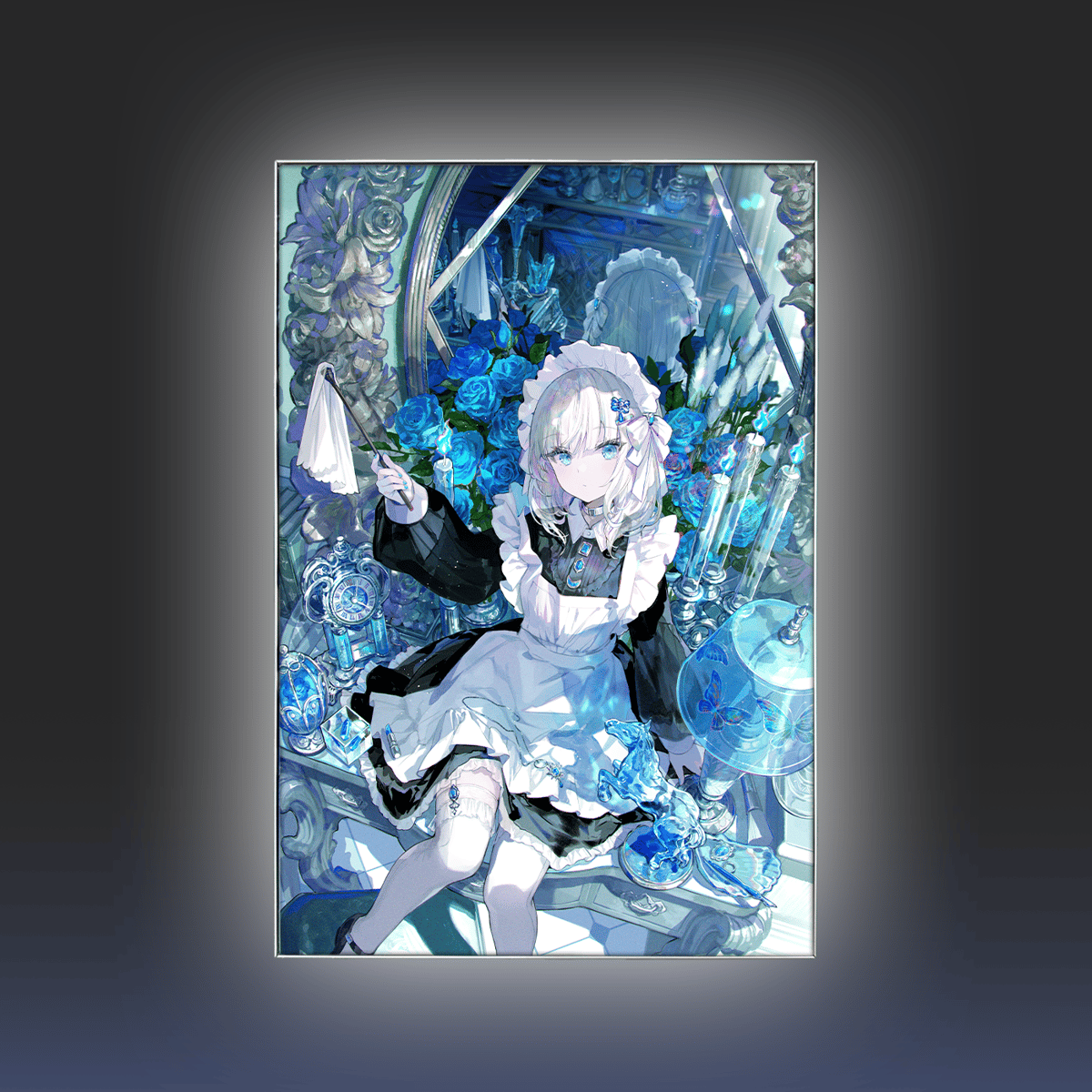 XART 光る美少女展4 藤ちょこ メイドと青透館 ジークレー複製原画 A3+