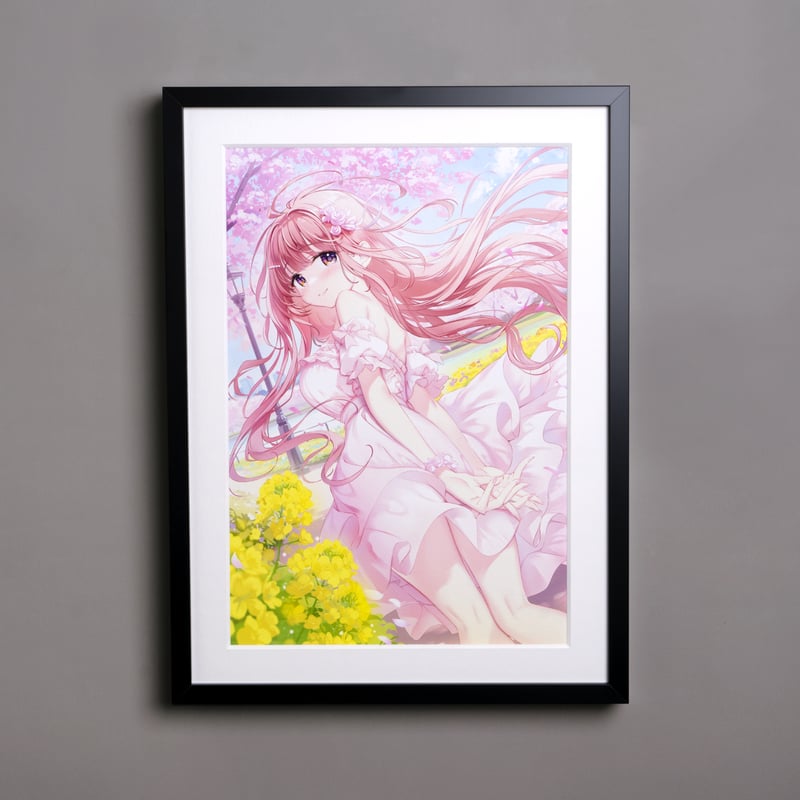 複製原画 / ILFORD社認定RGBジークレー印刷 A4サイズ 「花風に舞う