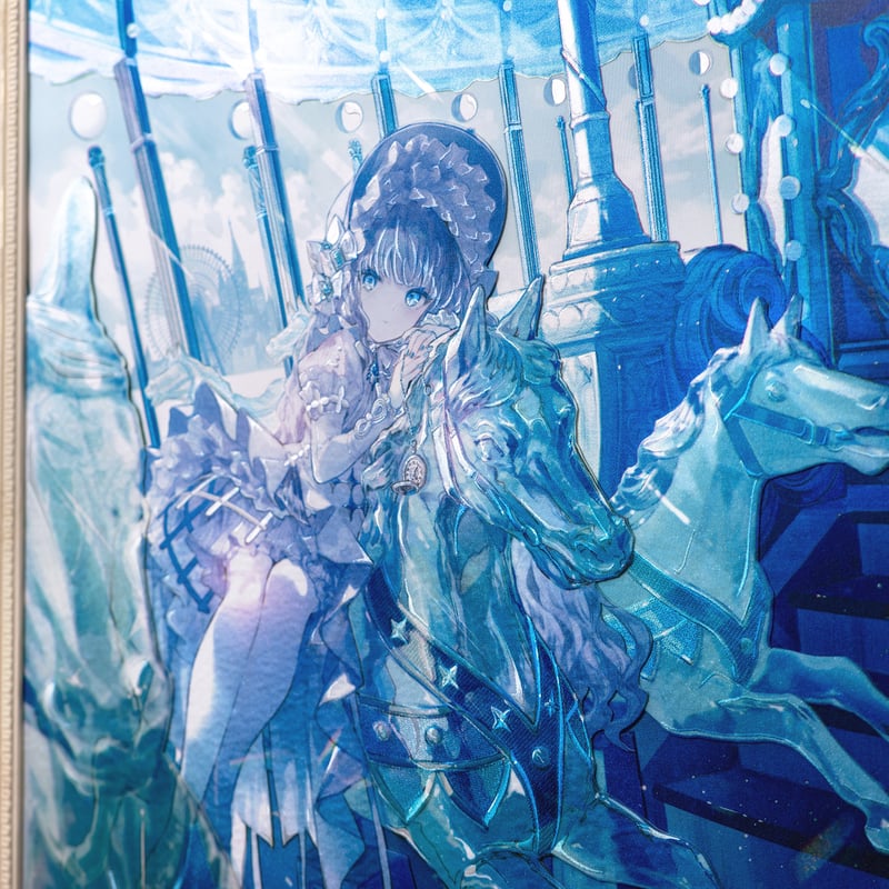 藤ちょこ 刺繍アート 白拍子 花子 シリアル1番 藤ちょこ刺繍アート