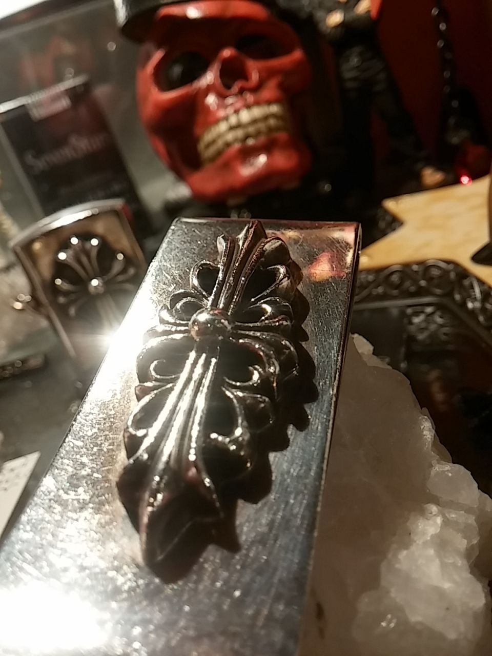 限定値下げ　クロムハーツ　ダイヤマネークリップ クロムハーツ フローラルクロス マネークリップ ダイアモンド