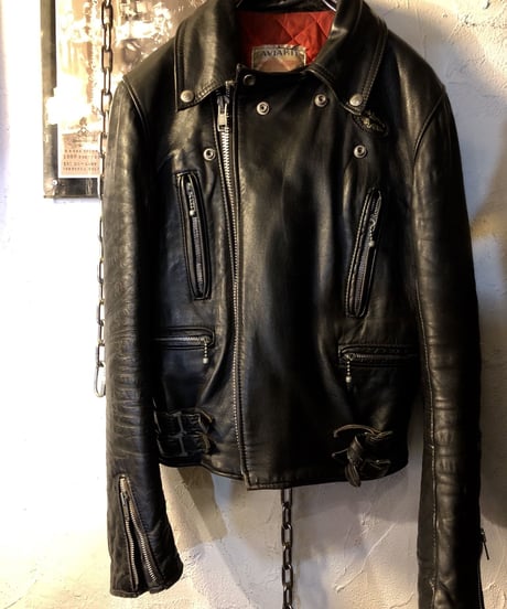 〈超人気枯渇ヴィンテージ・セブンティーズルイスレザー〉70年代中後期イングランド製Lewis Leathers LIGHTNING黄金サイズ希少UKヴィンテージスペシャルプライス