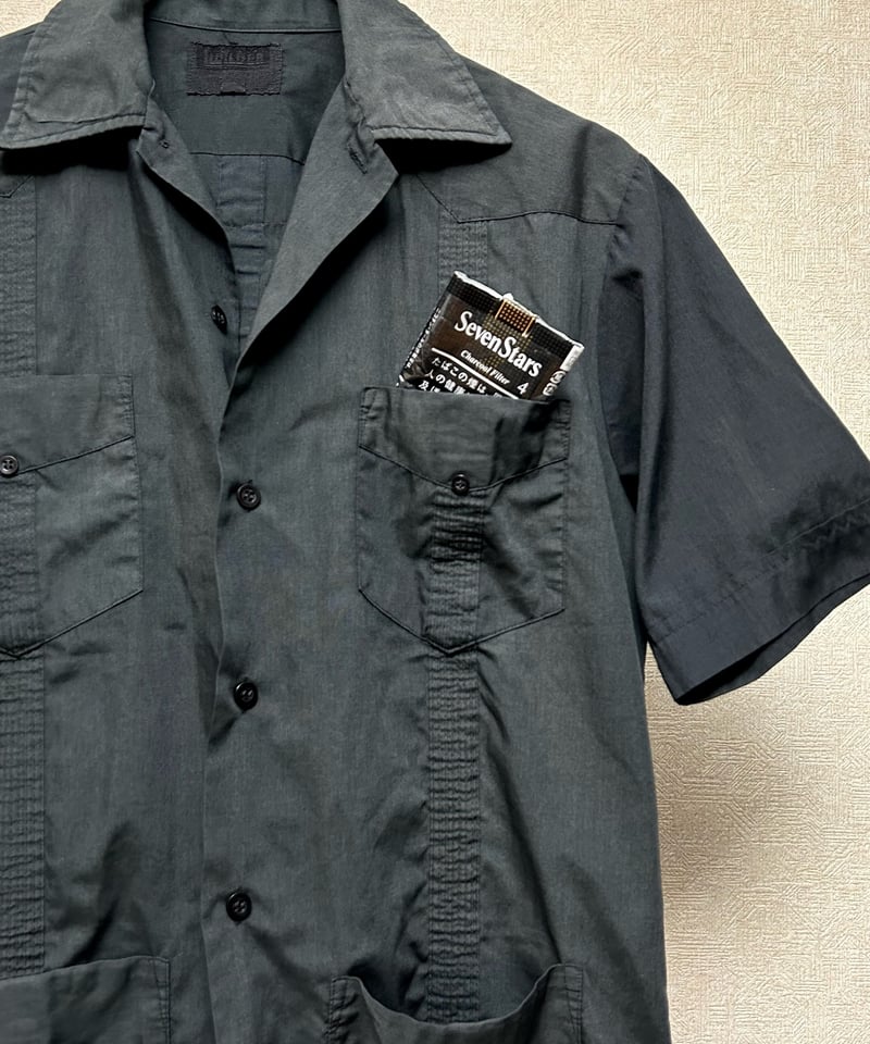 オールド年代R&Rブラックキューバシャツ〉Rock'n Roll厳選