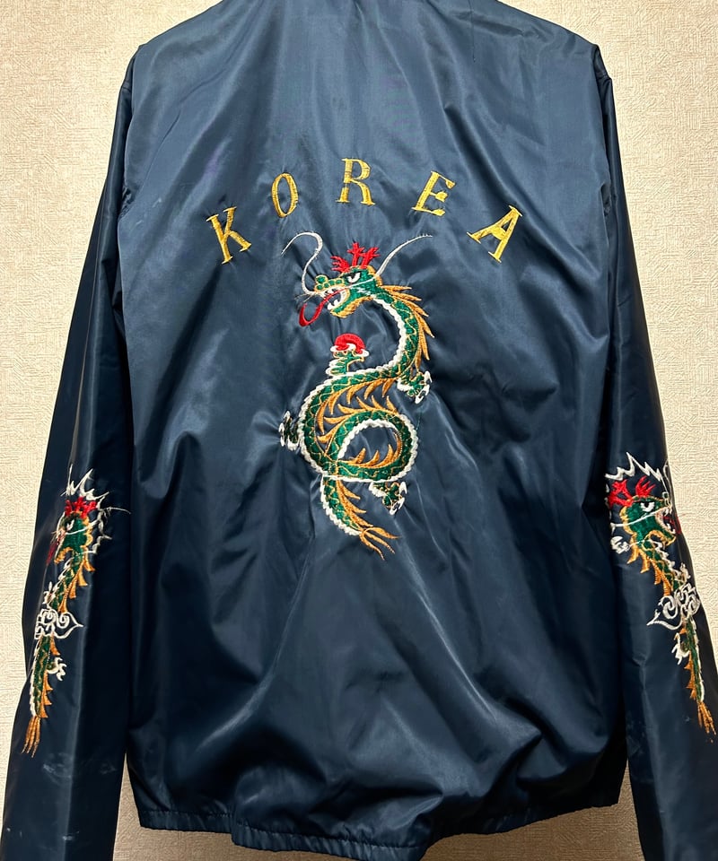 Rock'n Rollエイティーズヘタウマ龍刺繍コーチジャケット〉 80年代初期
