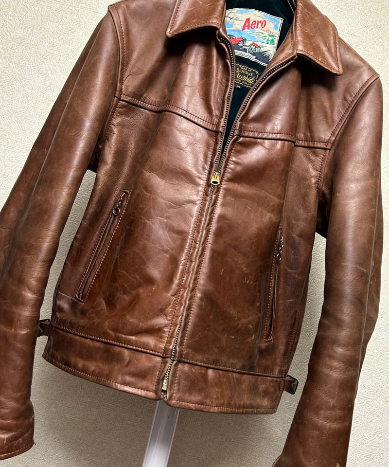 ヴィンテージ年代希少モデルエアロレザー〉オールド80-90,s AERO