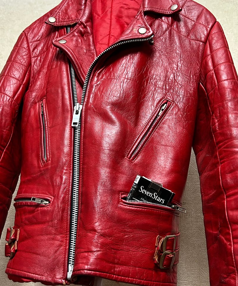  シングルライダース US M ヴィンテージ 激レア品 R&Rヴィンテージブリティッシュレッド激レア朱パンクス