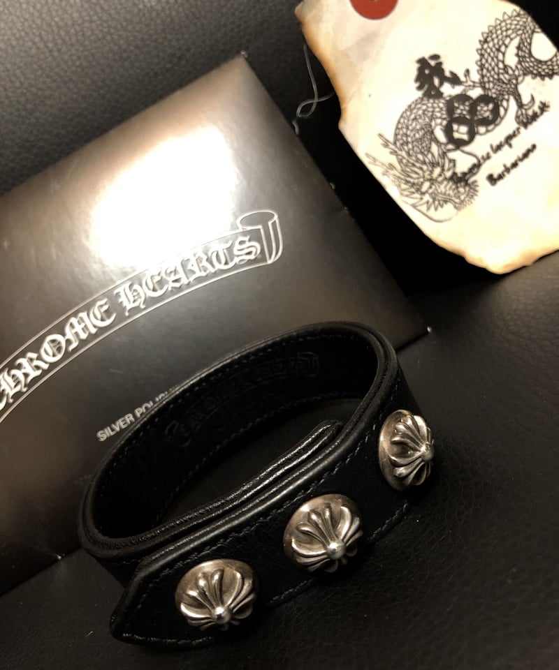 帝王クロムハーツ普遍的人気レザーブレスレット〉Chrome Hearts