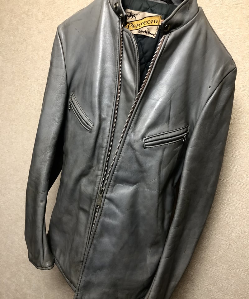 schott シングルライダース　70年代牛タグ着丈約655cm