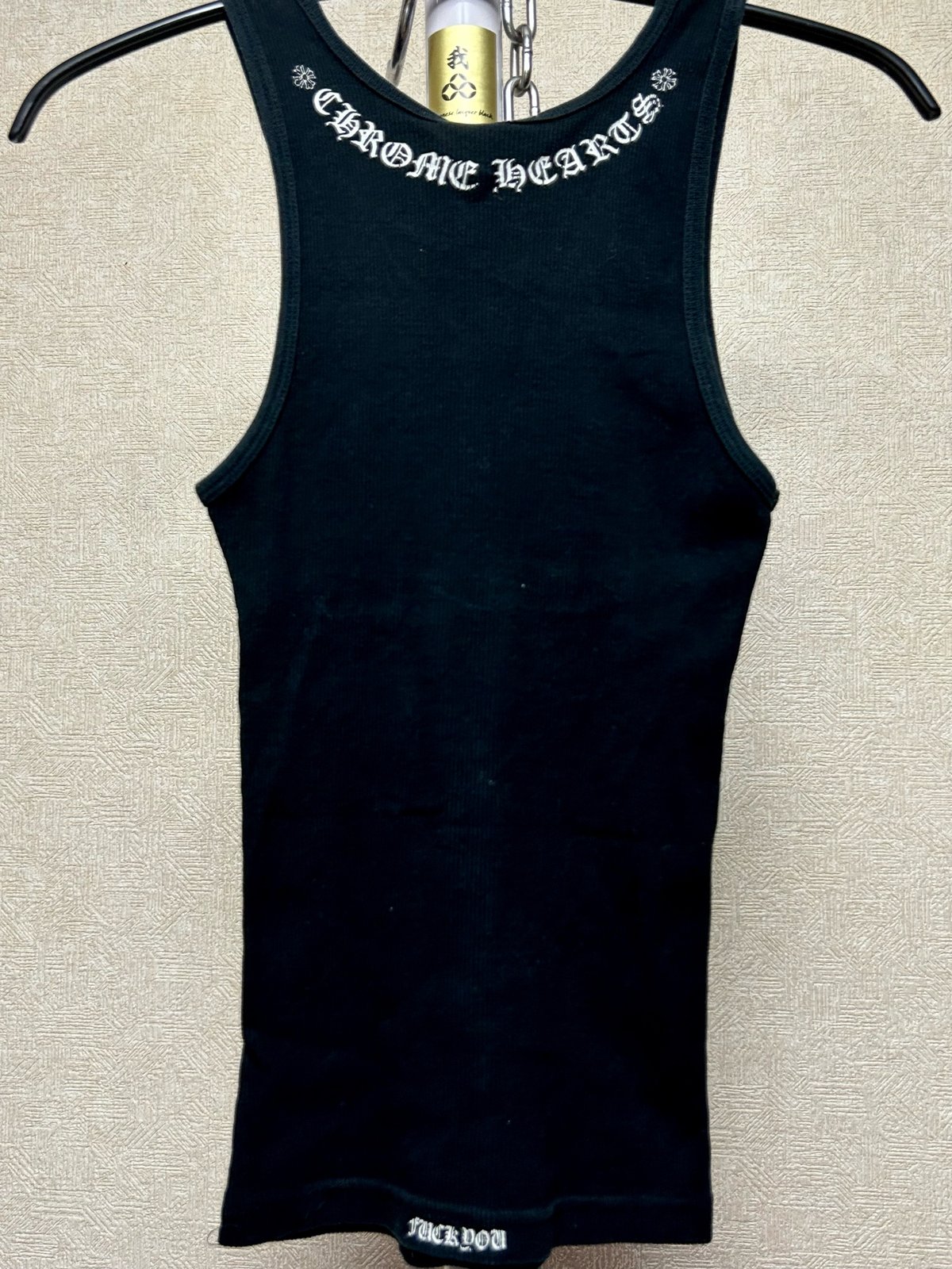 超美品CHROME HEARTS アメリカ国旗タンクトップ クロムハーツタンクトップスターズ＆ストライプスホワイト